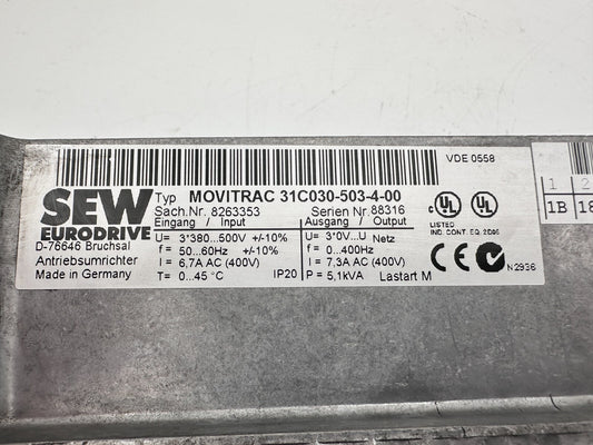 SEW EURODRIVE MOVITRAC 31C030 - 503 - 4 - 00 8263353 VARIATEUR - KLR Automation