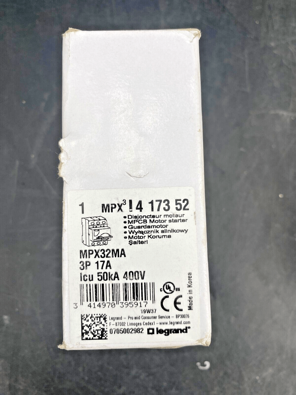 LEGRAND MPX32MA 4 173 52 17A MAGNETIC MOTOR CIRCUIT BREAKER - KLR Automation