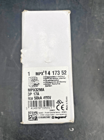 LEGRAND MPX32MA 4 173 52 17A MAGNETIC MOTOR CIRCUIT BREAKER - KLR Automation