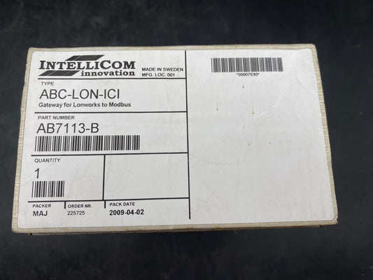 NEW INTELLICOM ABC - LON - ICI GATEWAY FOR LONWORKS TO MODBUS. AB7113 - B - KLR Automation