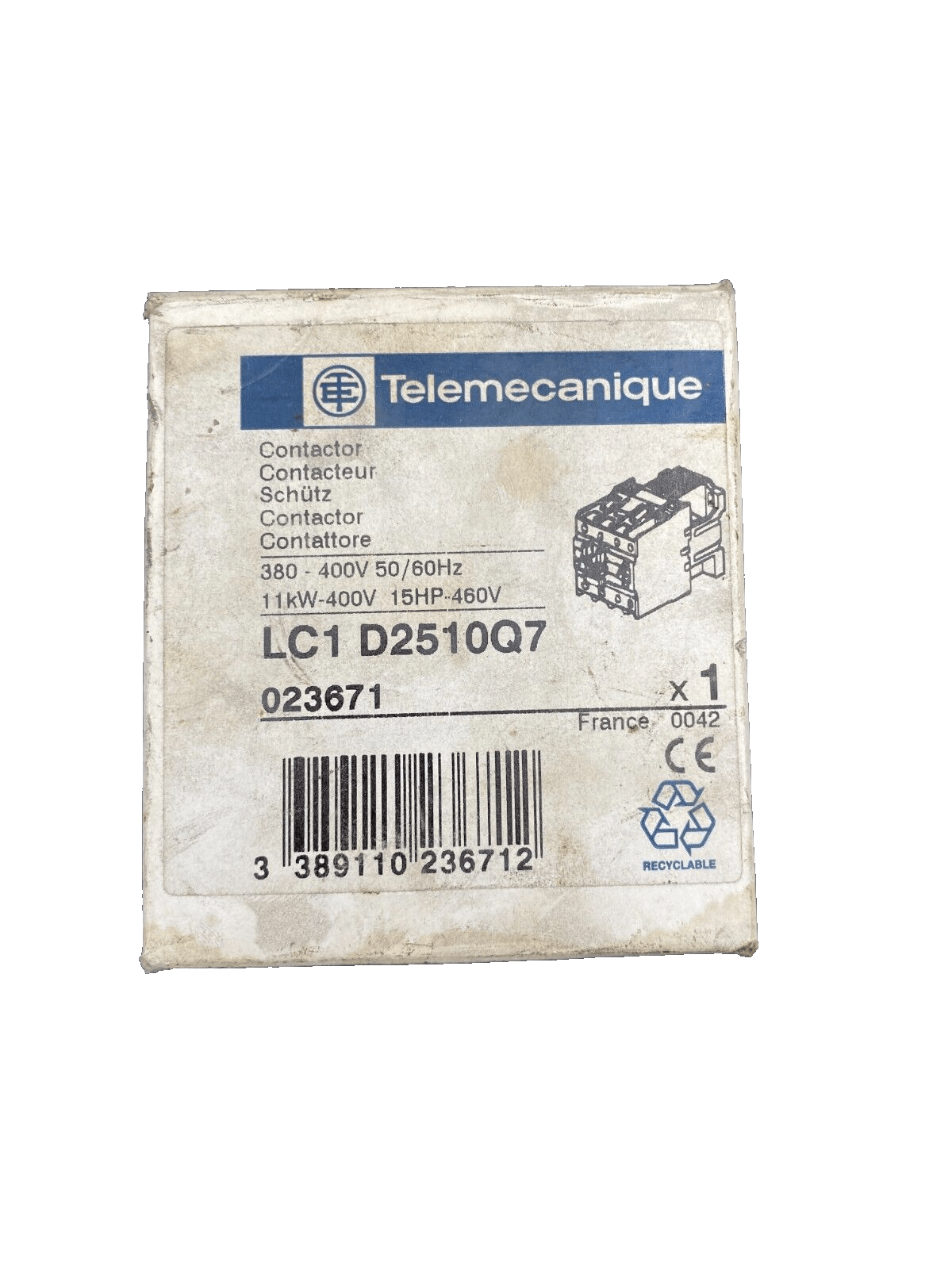 TELEMECANIQUE LC1 D2510Q7 023671 CONTACTEUR - KLR Automation