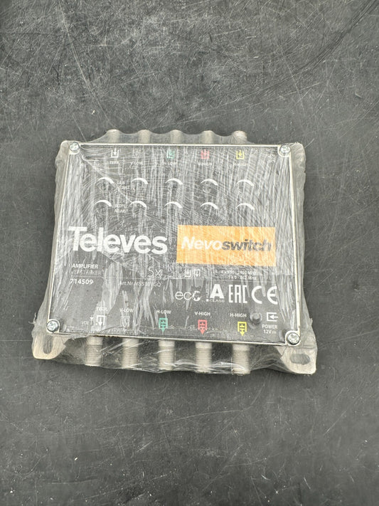 Amplificateur 5x5 "F" MATV/BIS G 27/25dB Vs 115dBµV - Nevoswitch Televes 714509 - KLR Automation