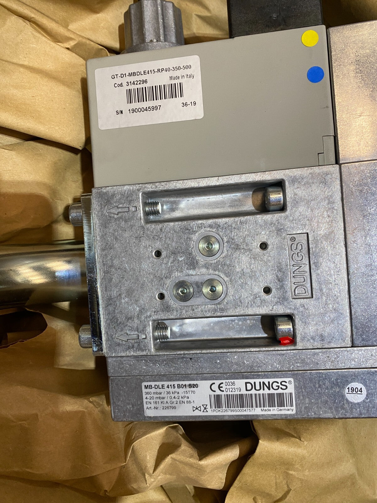 ECOFLAM 3142296 GT - D1 - MBDLE415 - RP40 - 350 - 500 DUNGS MB - DLE 415 MAX GAS 350 - 500 - KLR Automation