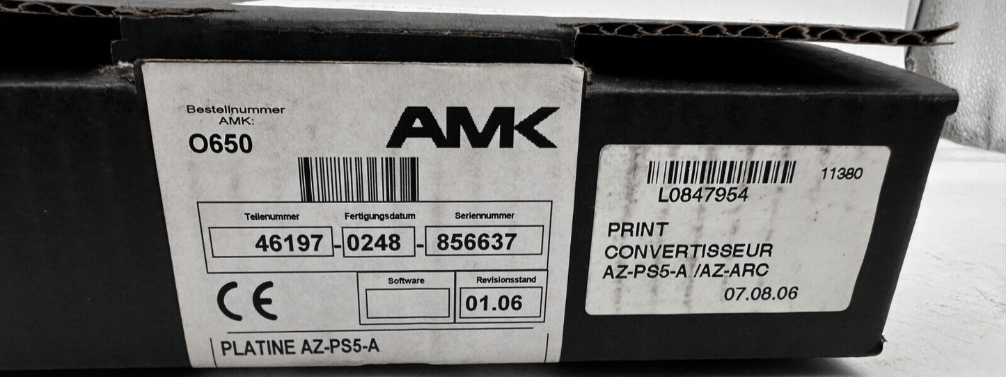 AMK AZ - PS5 - A / AZ - ARC SERVO MODULE INVERTER PC - KLR Automation