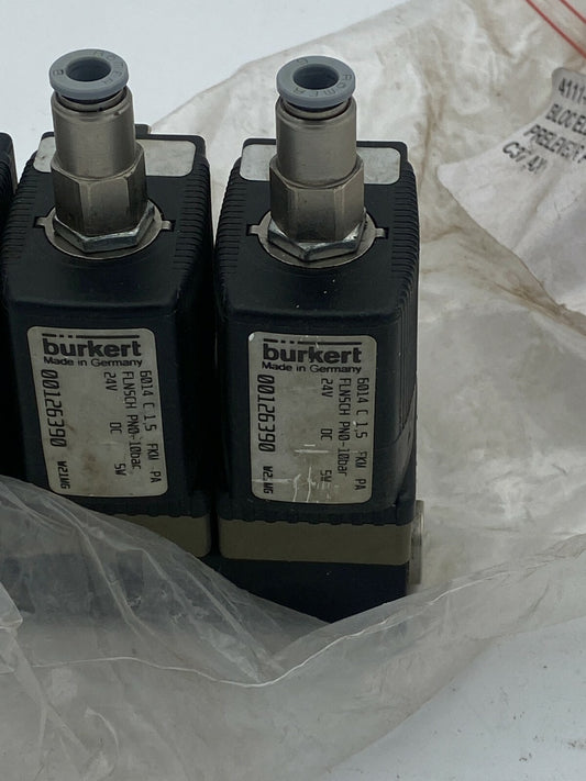 3pc x Burkert  00126390  6014 C 1,5 FKM PA