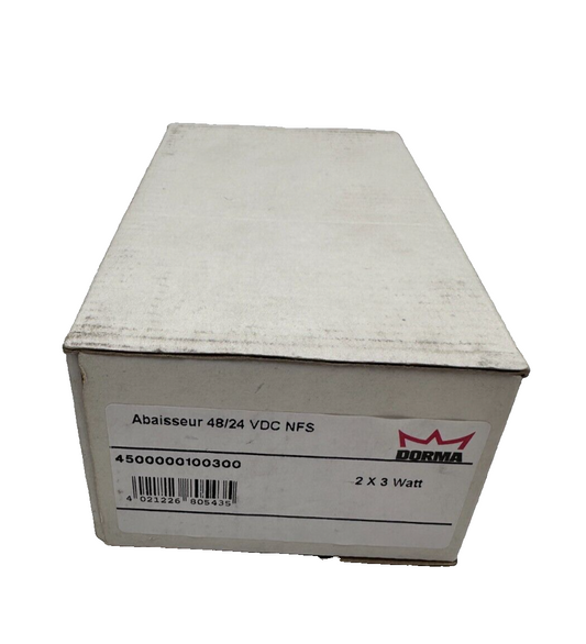 DORMA 4500000100300 4500000100350 ABAISSEUR 48/24 VDC NFS 2x3 WATT x1pc