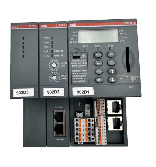 ABB PM5670 1SAP151000R0278 CPU 160MB ETHERNET + TB5620-2ETH + TA524 + CM579