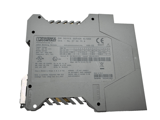 PHOENIX CONTACT 2702758 GW DEVICE SERVER 1E/1DB9 - KLR Automation