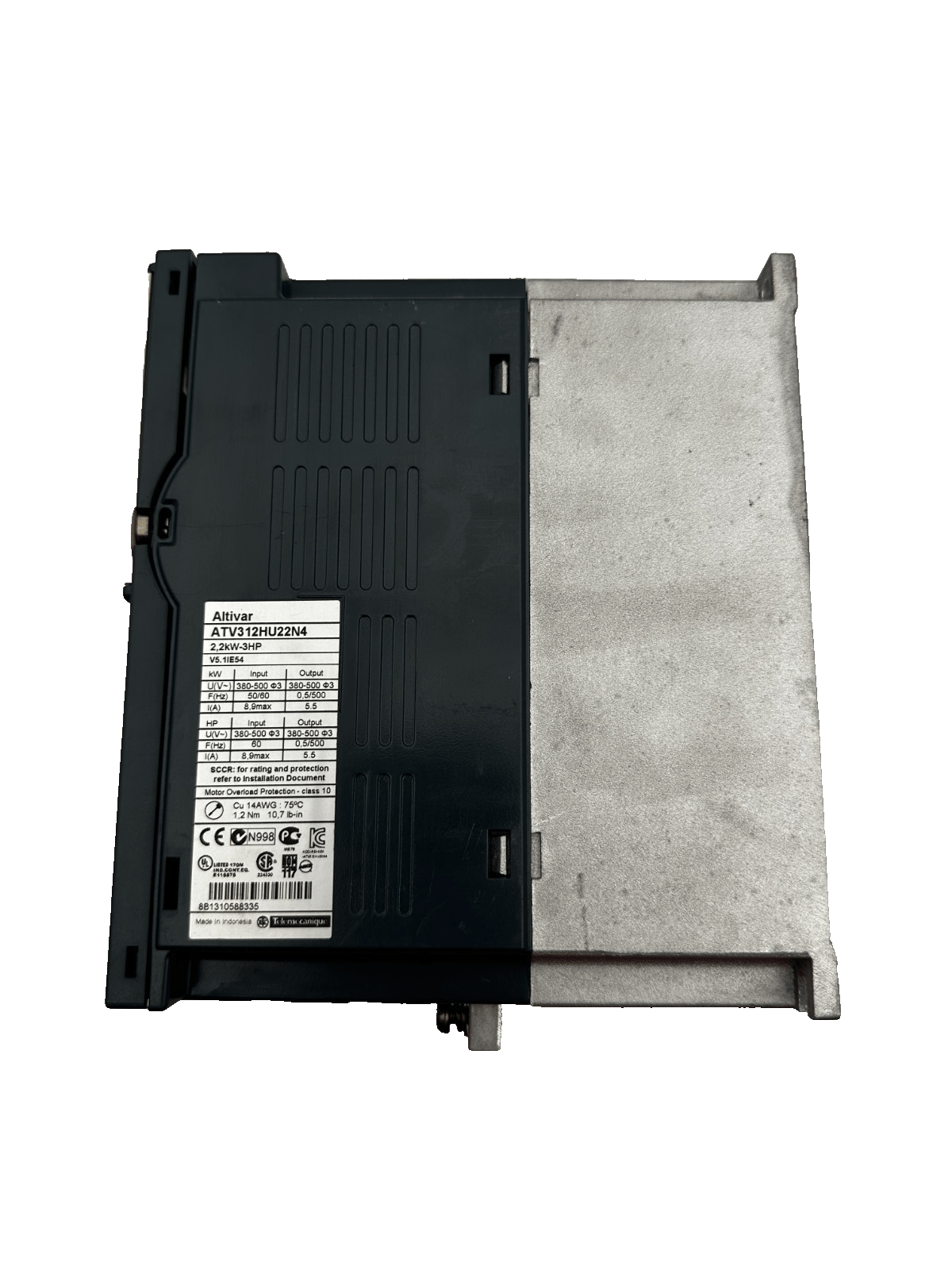 SCHNEIDER ELECTRIC ATV312HU22N4 ALTIVAR 2.2kW 3HP 380 - 500V V5.1IE54 - KLR Automation