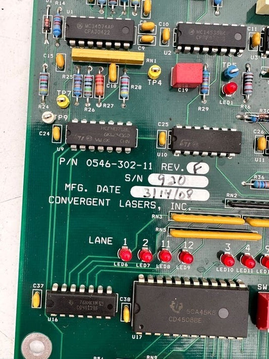 CARTE MERE CONVERGENT LASERS P/N 0546-302-11 REV. F  TRACO POWER