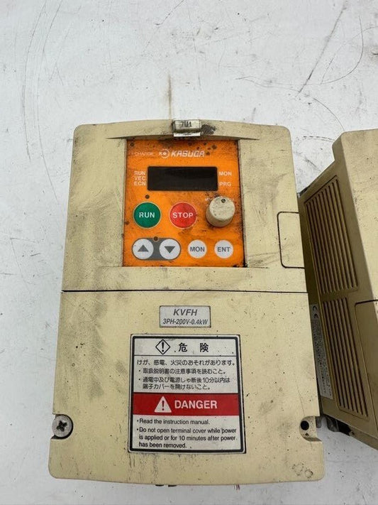 1pc x KASUGA KVFH204E TRANSISTOR INVERTER 3PH - 200V - 0.4Kw 97EAR52657MY1 - KLR Automation