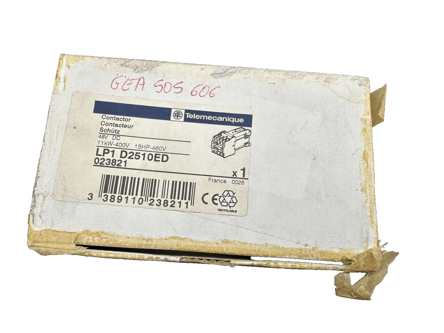 TELEMECANIQUE LP1 D2510ED 023821 CONTACTEUR 15HP - 460V - KLR Automation