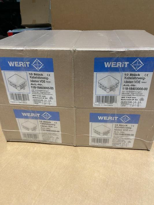 4 Box to plaster IP54 75 x 75 x 35mm 118 - 18403000 - 00 werit - KLR Automation