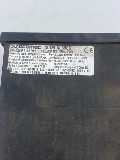 SOCOMEC Insulation Monitoring Device ISOM AL390C Art. No: 47339612 AL390 - KLR Automation