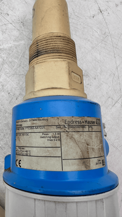 ENDRESS+HAUSER FTC262 - AA12J1 MINICAP DETECTEUR DE NIVEAU CAPACITIF - KLR Automation