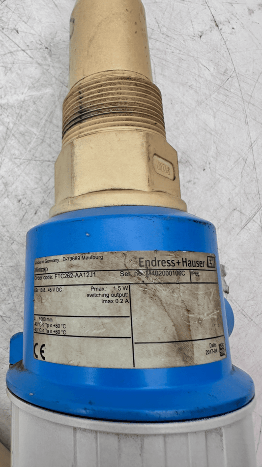 ENDRESS+HAUSER FTC262 - AA12J1 MINICAP DETECTEUR DE NIVEAU CAPACITIF - KLR Automation