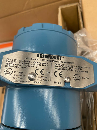 NEW ROSEMOUNT 3051  PRESSURE TRANSMITTER 