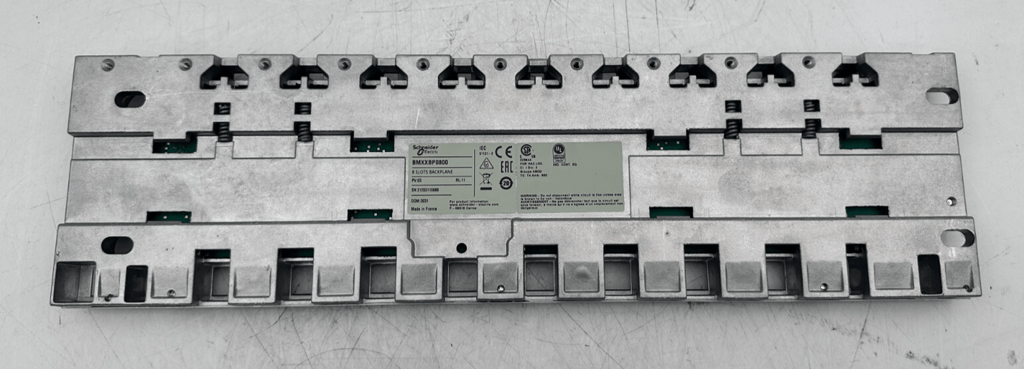 SCHNEIDER ELECTRIC BMXXBP0800 8 SLOTS BACKPLANE PV 03 RL 11 - KLR Automation