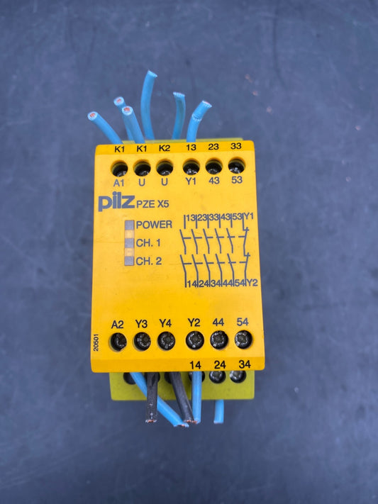 PILZ PZE X5 24VDC 5N/O 20501 SAFETY RELAY