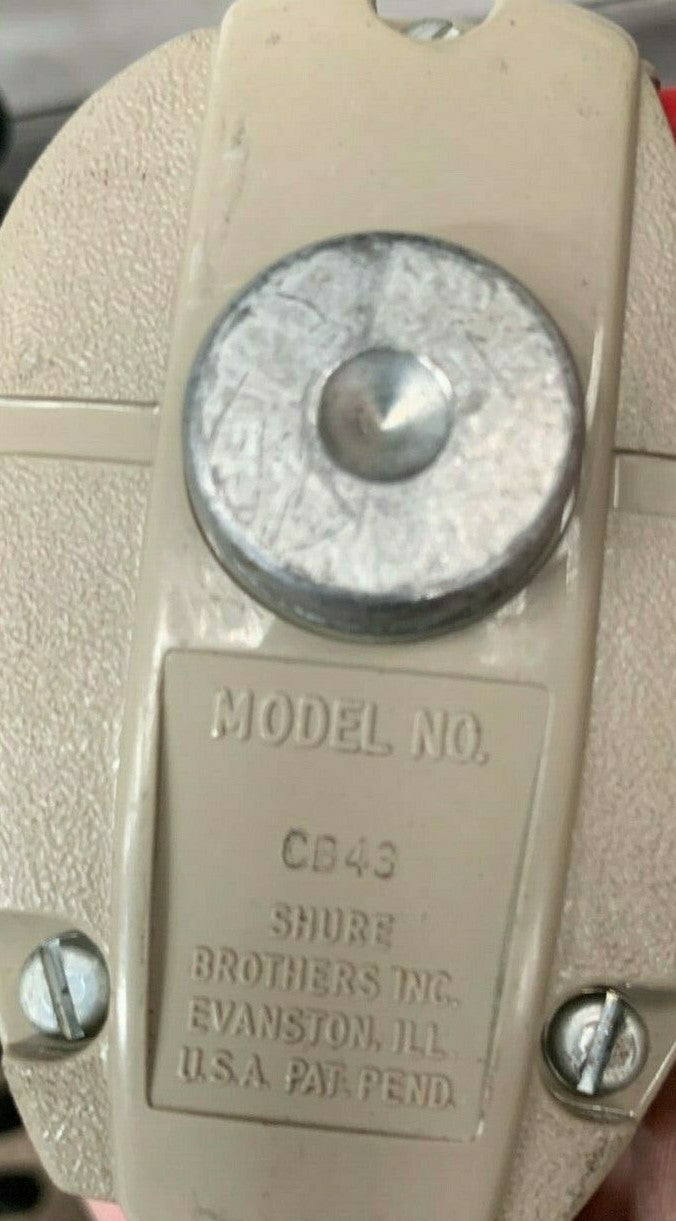 OLD RARE lot de 2  AVS  Radio SHURE Microphone CB-43 & CB-45 Broadcast