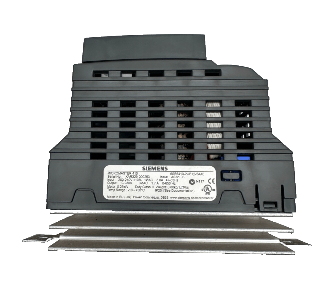 SIEMENS 6SE6410 - 2UB12 - 5AA0 MICROMASTER 410 VARIATEUR DE FREQUENCE - KLR Automation