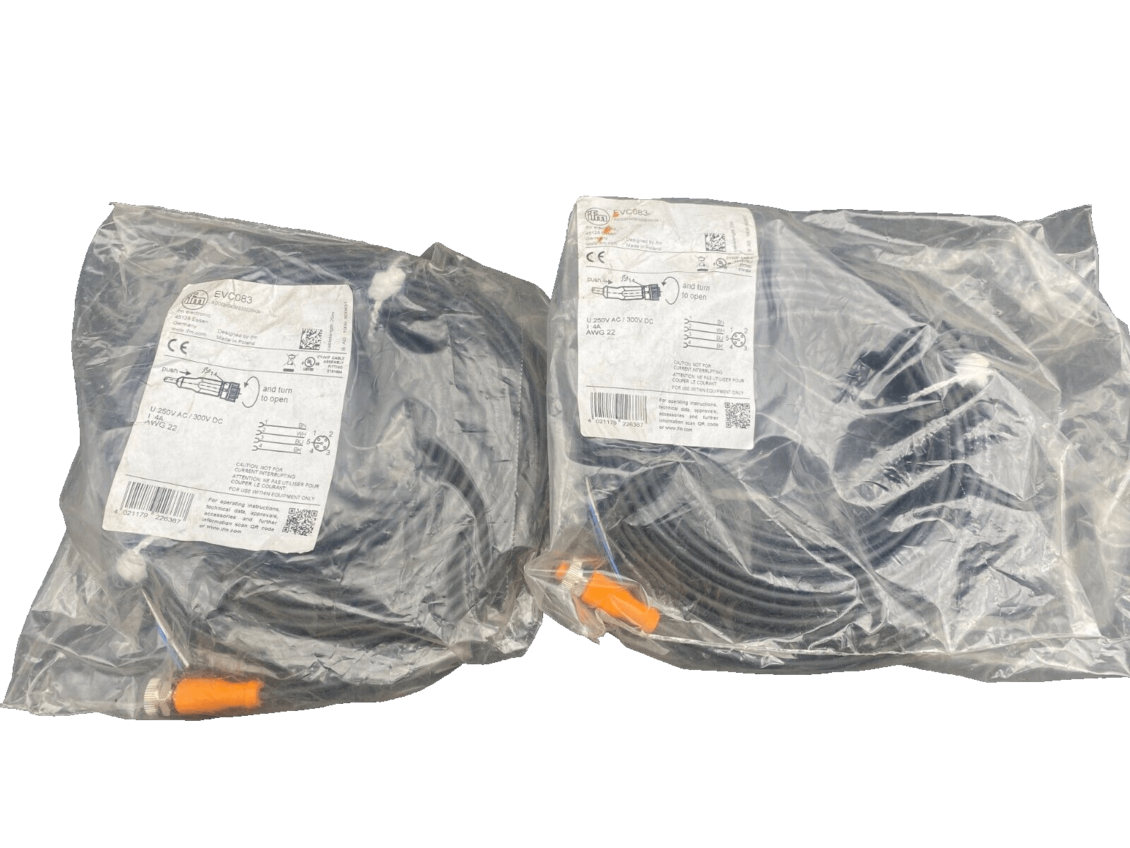 IFM EVC083 250VAC 4A CABLE AVEC PRISE FEMELLE - KLR Automation