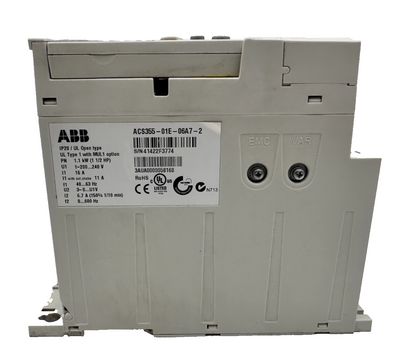 ABB ACS355-01E-06A7-2 UL TYPE 1 MUL1 OPTION 1.1kW FREQUENCY CONVERTER + ACS-CP-C