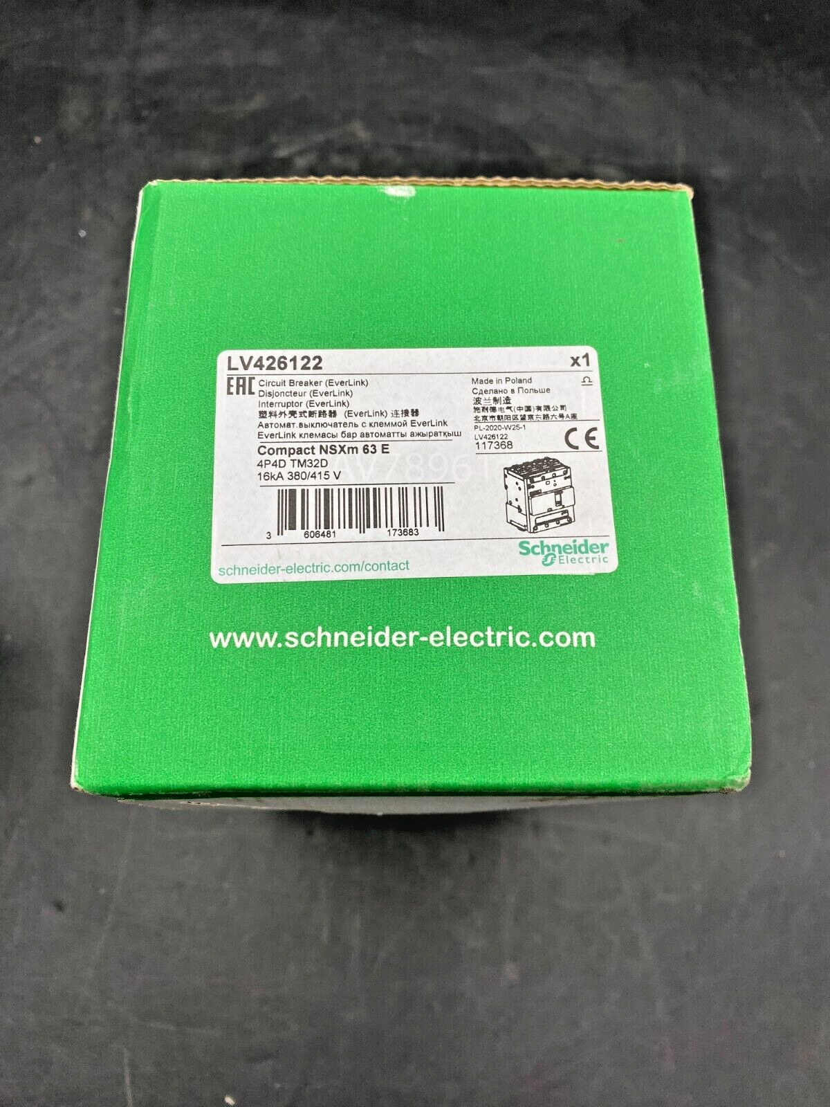 NEW SCHNEIDER ELECTRIC LV426122 CIRCUIT BREAKER