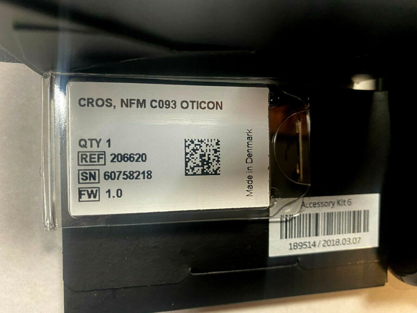 Oticon CROS NFM C093 CROS01 model 2020 - KLR Automation