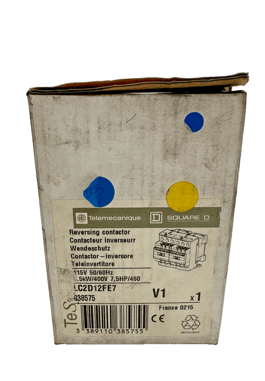 TELEMECANIQUE LC2D12FE7 REVERSING CONTACTOR 5.5kW 7.5HP 115V x1pc - KLR Automation