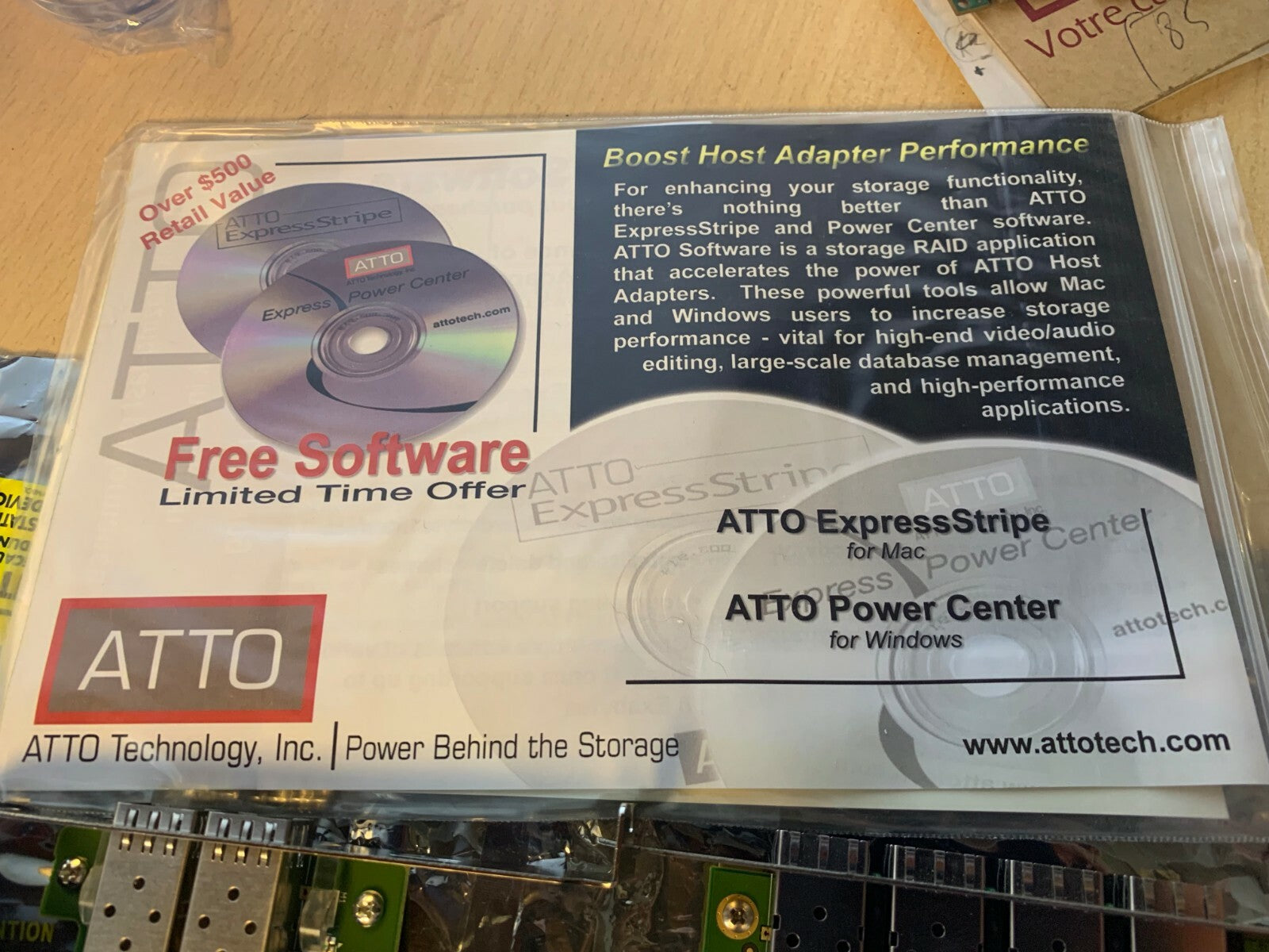 ATTO Celerity FC-22XH Storage Adapter CTFC-22XH-000 Fibre channel+ lsi 7204ep