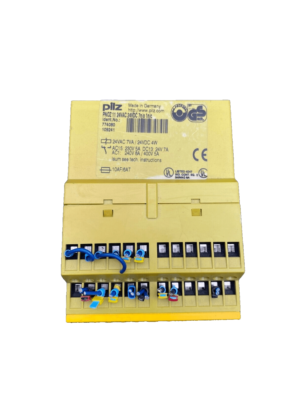 PILZ PNOZ 11 774080 24VAC 24VDC 7N/O 1N/C RELAIS DE SECURITE x1pc - KLR Automation
