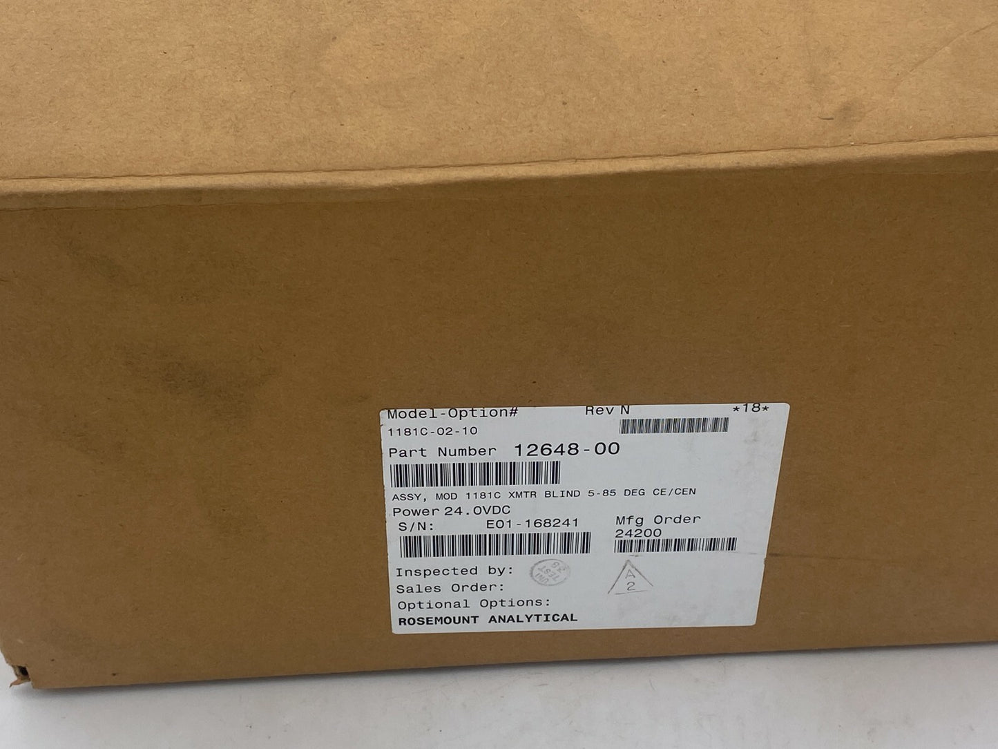 Rosemount Emerson 1181C 2 wire Conductivity Transmitter 1181 - KLR Automation