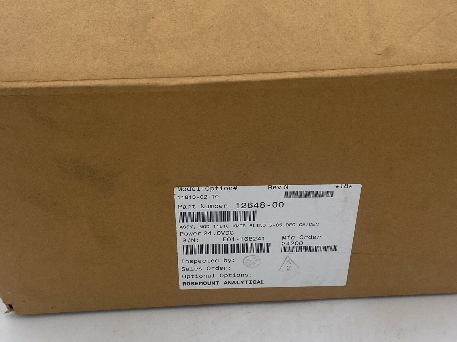 Rosemount Emerson 1181C 2 wire Conductivity Transmitter 1181 - KLR Automation