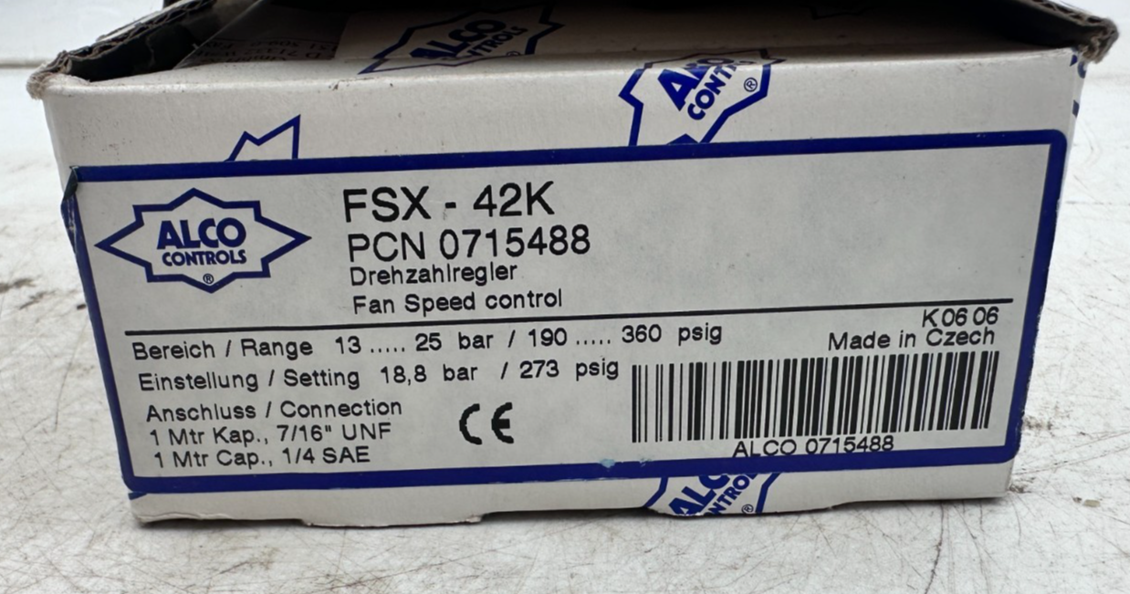 ALCO CONTROLS FSX-42K PCN 0715488 + DANFOSS ACB-2UB624W 061F7624