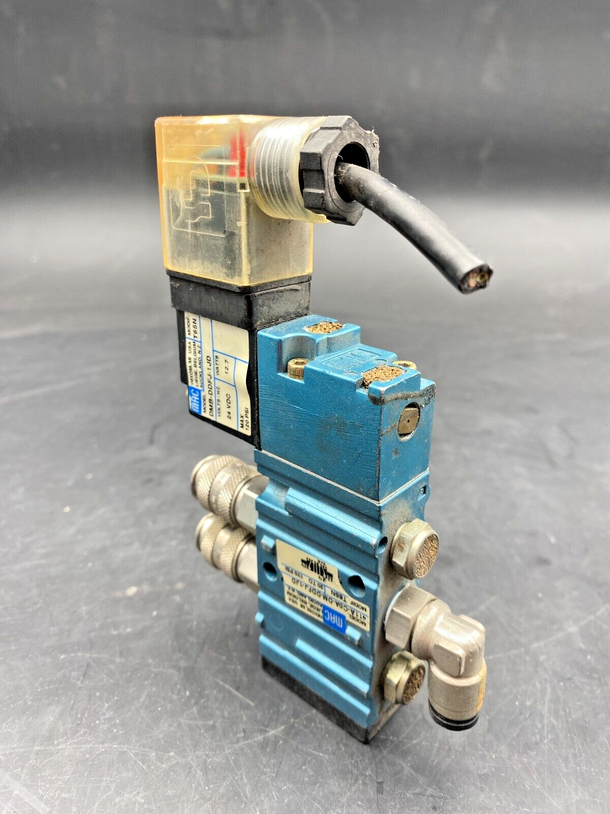 MAC 411A-C0A-DM-DDFJ-1JD + DMB-DDFJ-1JD 24VDC SOLENOID VALVE