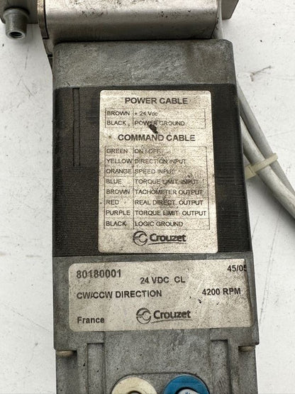 CROUZET MOTEUR CW/CCW DIRECTION 80180001 24 VDC CL 4200 RPM 45/05