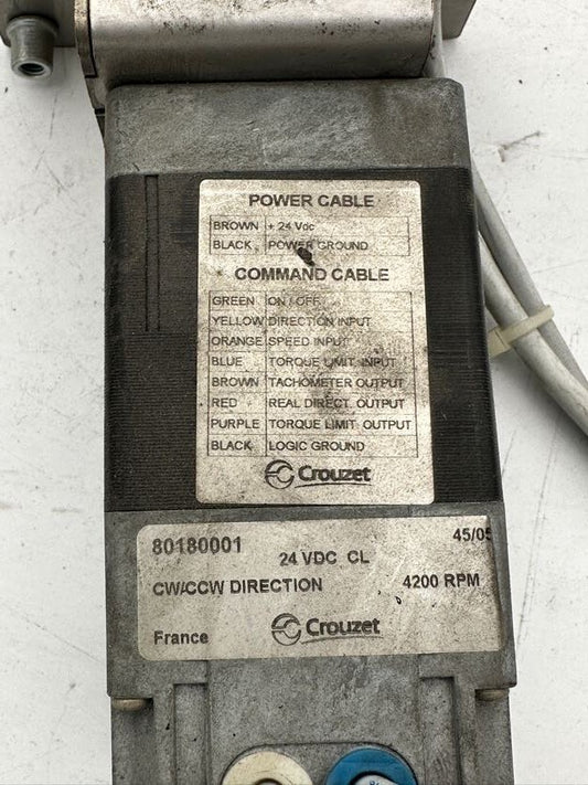 CROUZET MOTEUR CW/CCW DIRECTION 80180001 24 VDC CL 4200 RPM 45/05
