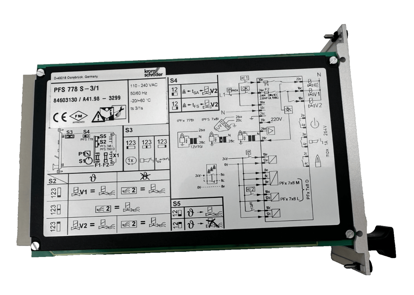 KROM SCHRODER PFS 778 S - 3/1 84603130/A41.98 - 3299 BURNER CONTROLLER - KLR Automation
