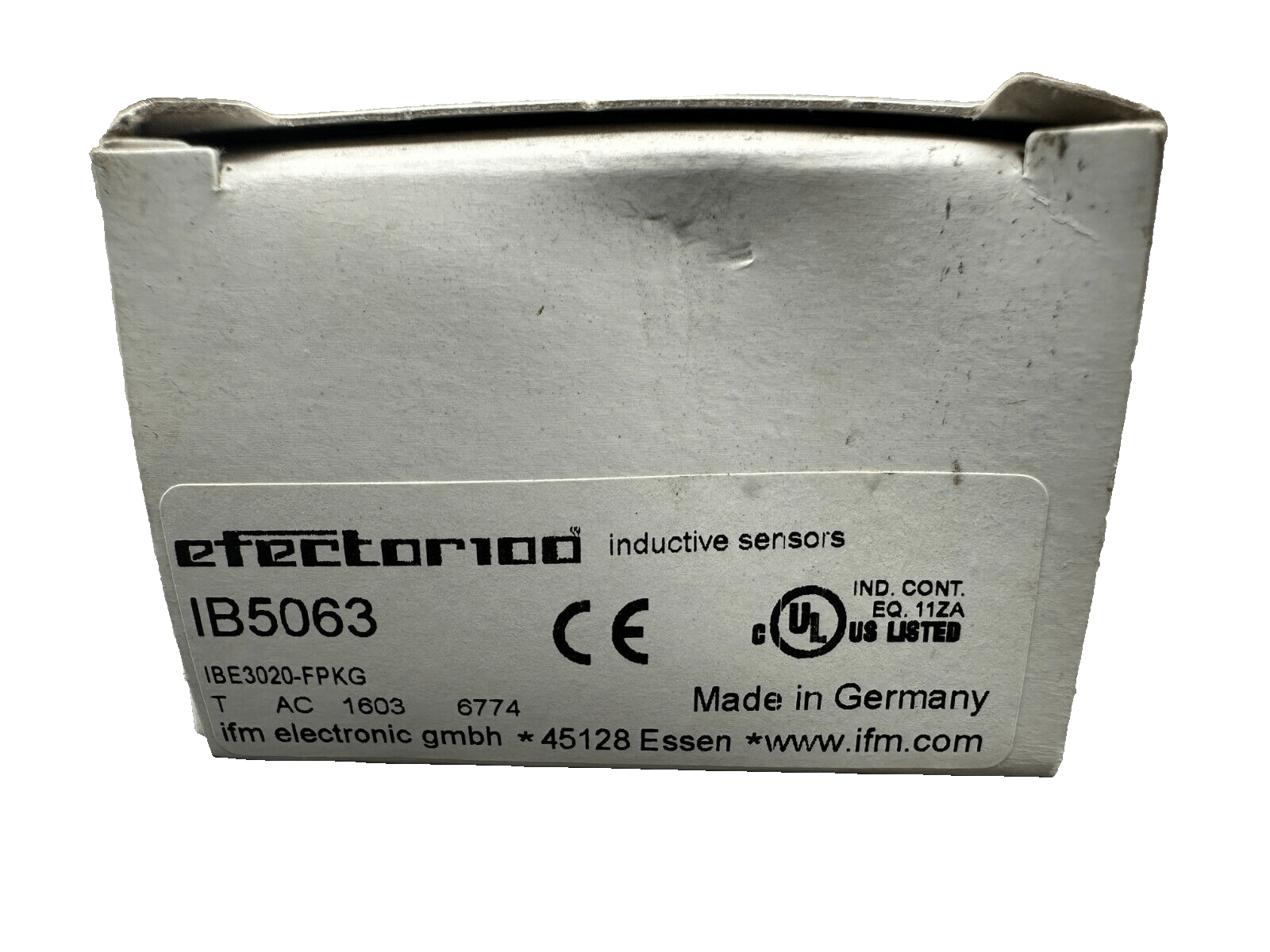 IFM IB5063 IBE3020 - FPKG INDUCTIVE SENSOR x1pc - KLR Automation