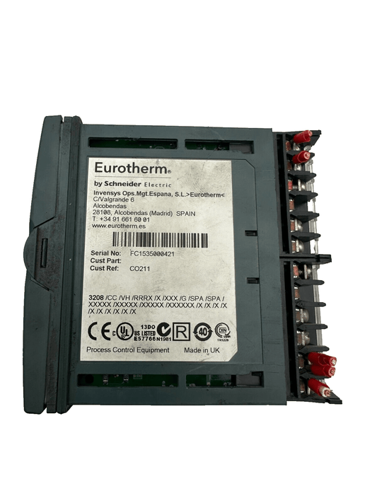 EUROTHERM 3208 3208/CC/VH/RRRX/X/XXX/G/SPA/SPA/XXXXX/XXXXX TEMP. CONTROLLER - KLR Automation