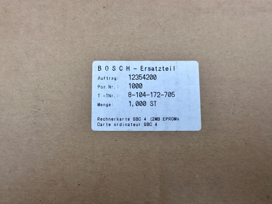 MEN MIKROELEKTRONIK 08SBC4-03 8104172705 8-104-172-705 SBC 4 2MB EPROM+