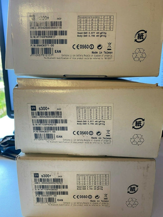 Lot 3x HTC SFR S300+ Mobile Phone Old Stock Rare collectors Mobile Phone Cell - KLR Automation
