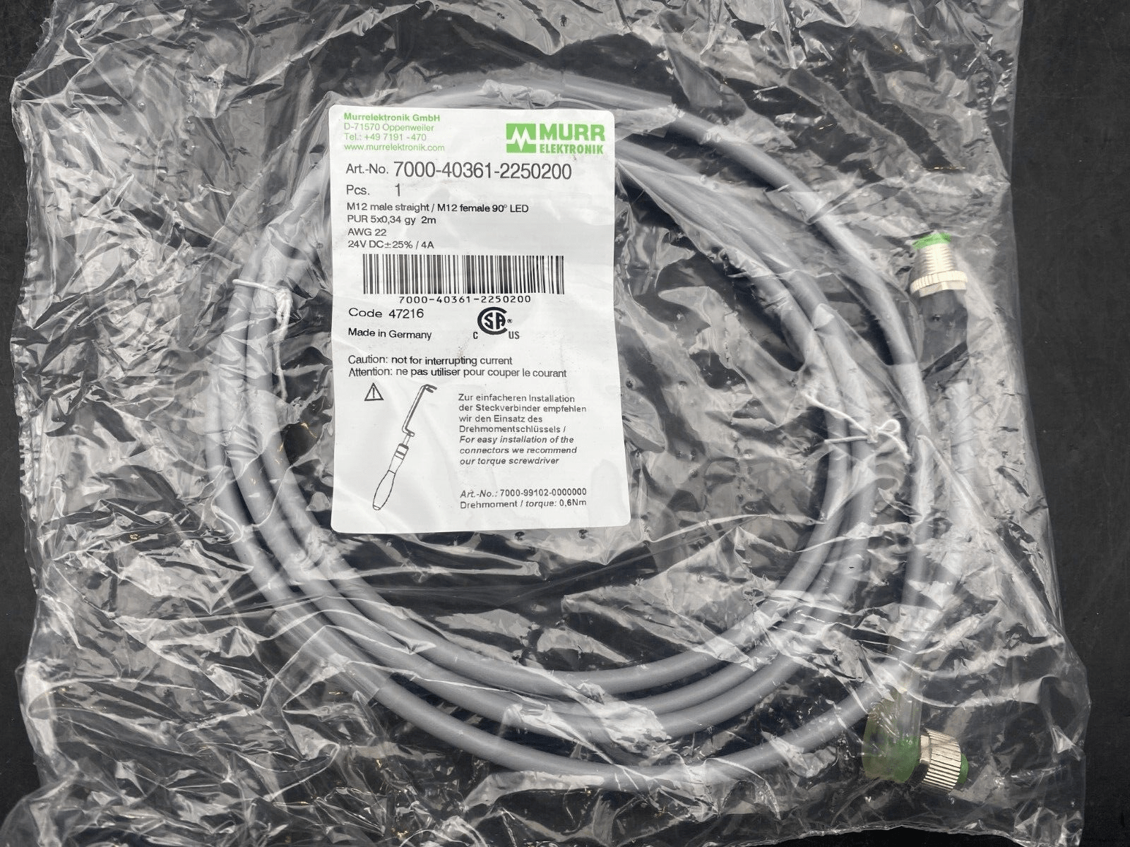MURR ELEKTRONIC 7000 - 40361 - 2250200 x1pc - KLR Automation