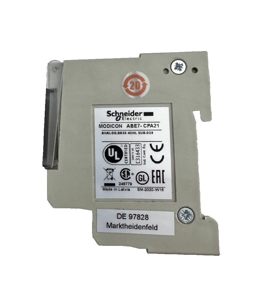 SCHNEIDER ELECTRIC ABE7-CPA21 MODICON ANALOGIC BASE 4CHL SUB-D25