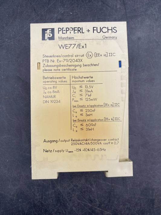 LOT OF 2 PEPPER FUCHS WE77/EX1 SWITCH AMPLIFIER - KLR Automation