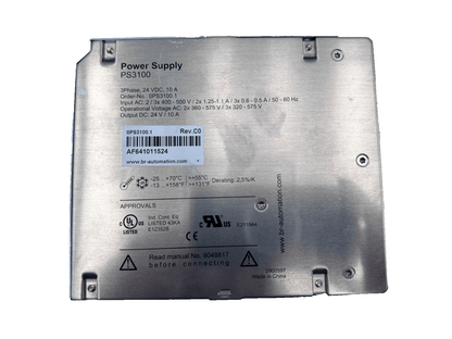 B&R PS3100 0PS3100.1 POWER SUPPLY 3PH 24 VDC 10A - KLR Automation