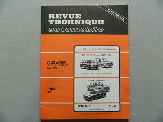 RTA revue technique automobile comme neuf n 365 PEUGEOT 304 - KLR Automation