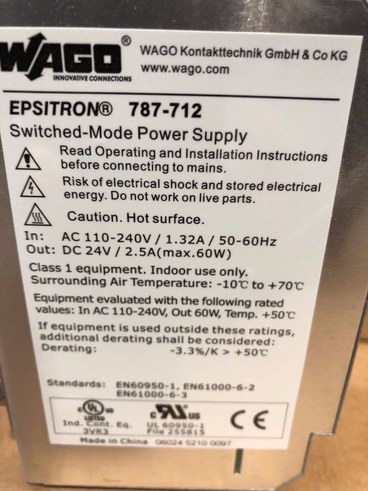 Alimentation pour rail (DIN) WAGO EPSITRON ECO POWER 787-712 28.8 V/DC 2.5 A 60w