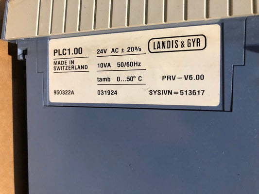 Siemens Landis & Gyr unigyr PLC1.00 CFE PRV - V6.00 - KLR Automation